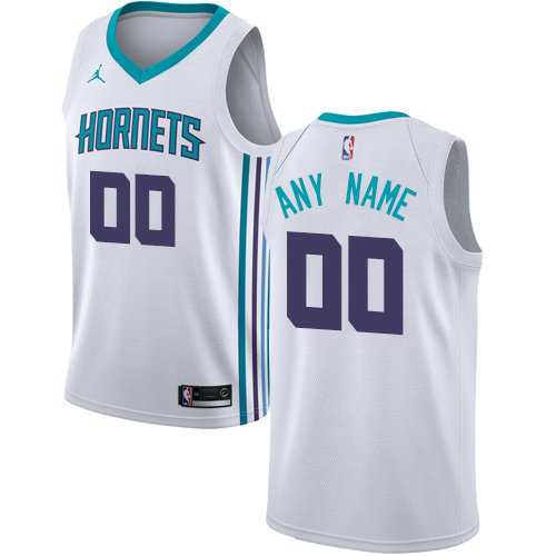 Men & Youth Customized Charlotte Hornets White Nike Swingman Jersey